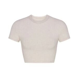 SKIMS Soft Cotton Crop T Shirt Bundle Oatmeal 2X 2 Pack